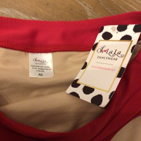 Oh La La Dancewear Dare to be Different Red Dance Brief Size Adult Small - Picture 6 of 8